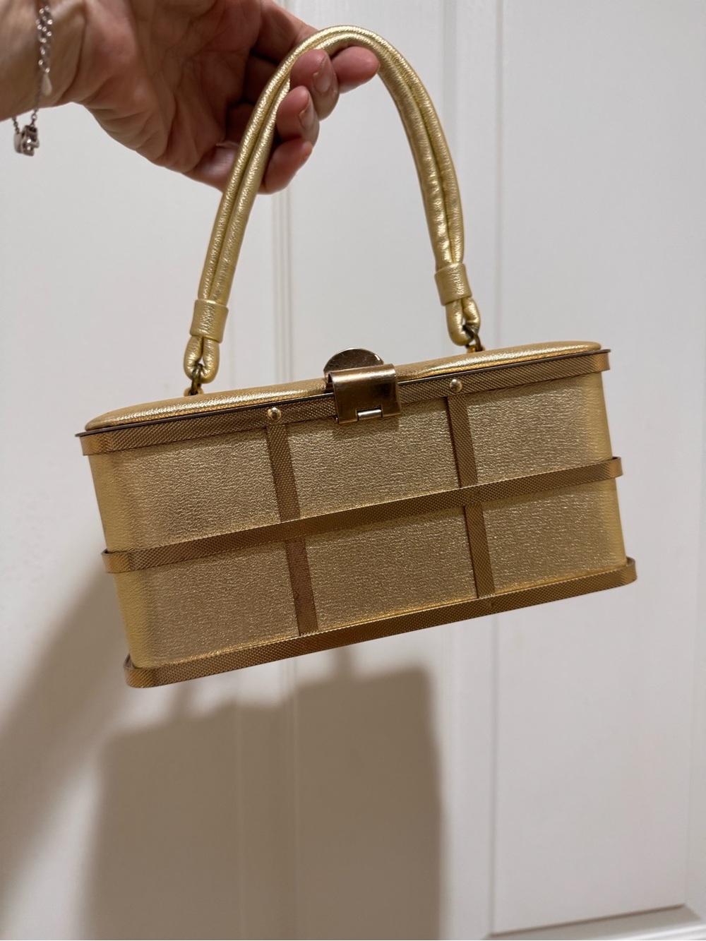Vintage Gold Box Purse / Minaudière Clutch